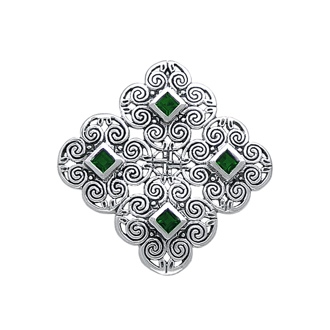 Kells Triskelia Silver Celtic Cross Pendant TP3451