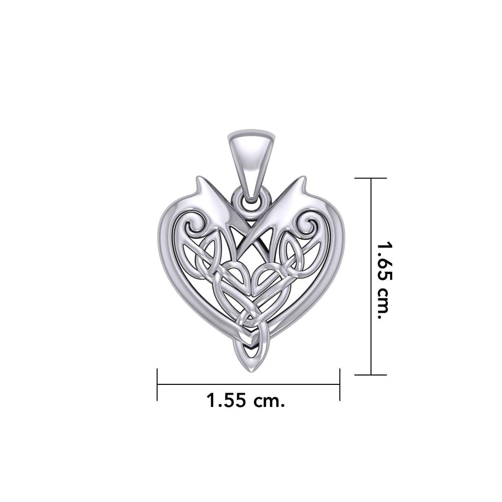 Joyous Celtic Heart Sterling Silver Pendant by Courtney Davis TP3515