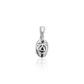 Recovery Symbol on Coffee Bean Silver Pendant TP400