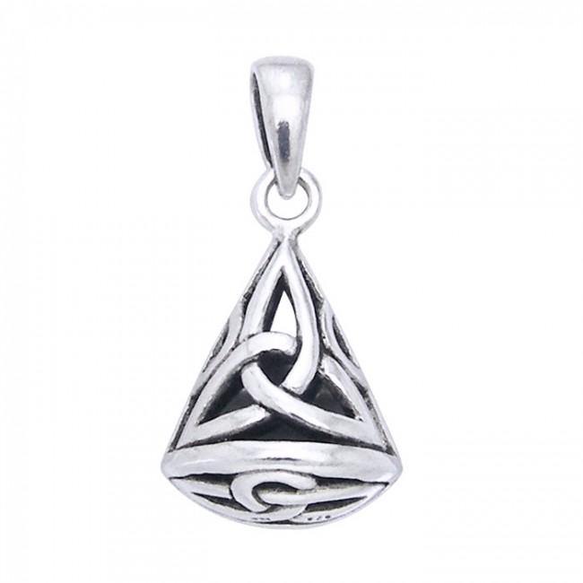 Celtic Triquetra Knot Filigree Sterling Silver Pendant TP543