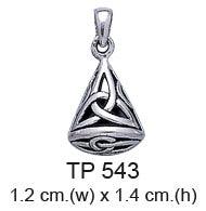 Celtic Triquetra Knot Filigree Sterling Silver Pendant TP543