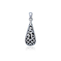 Celtic Knotwork Teardrop Sterling Silver Pendant TP544