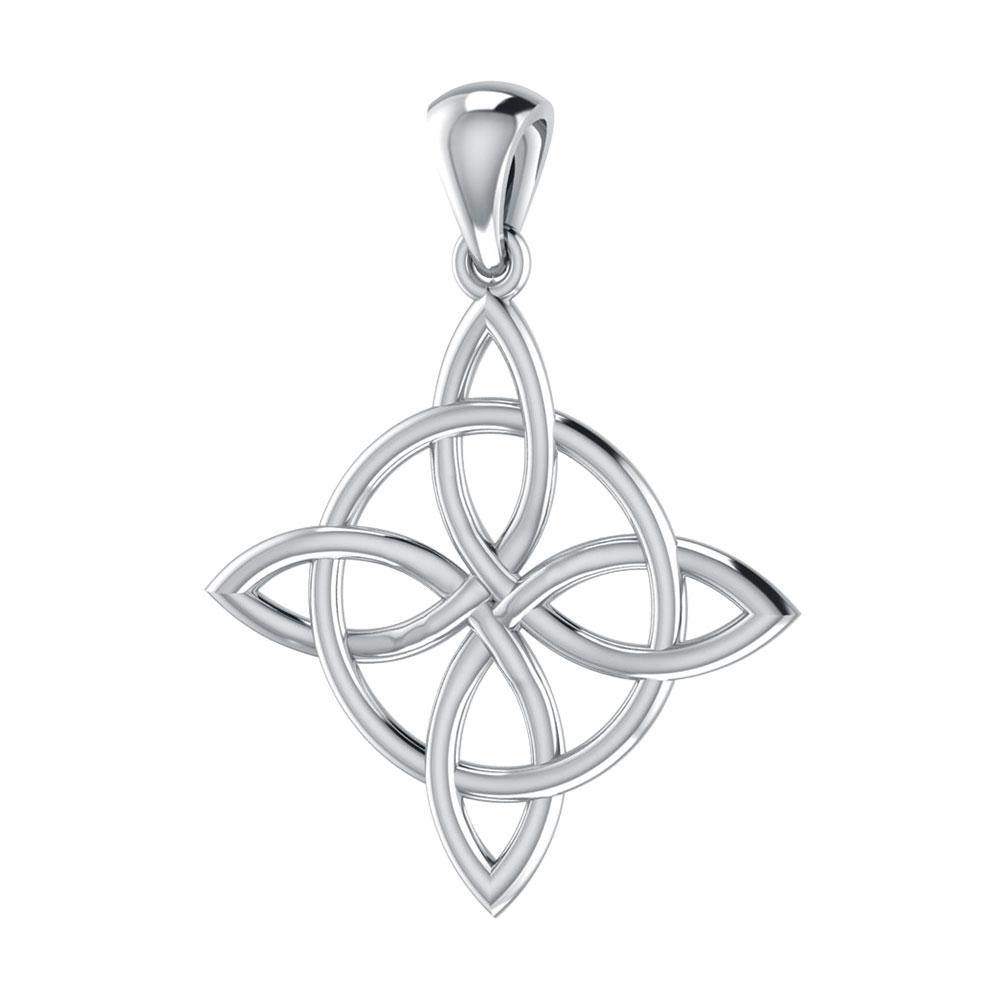 Celtic Four-Point Sterling Silver Pendant TP554 | Pendant | Wiccan Center