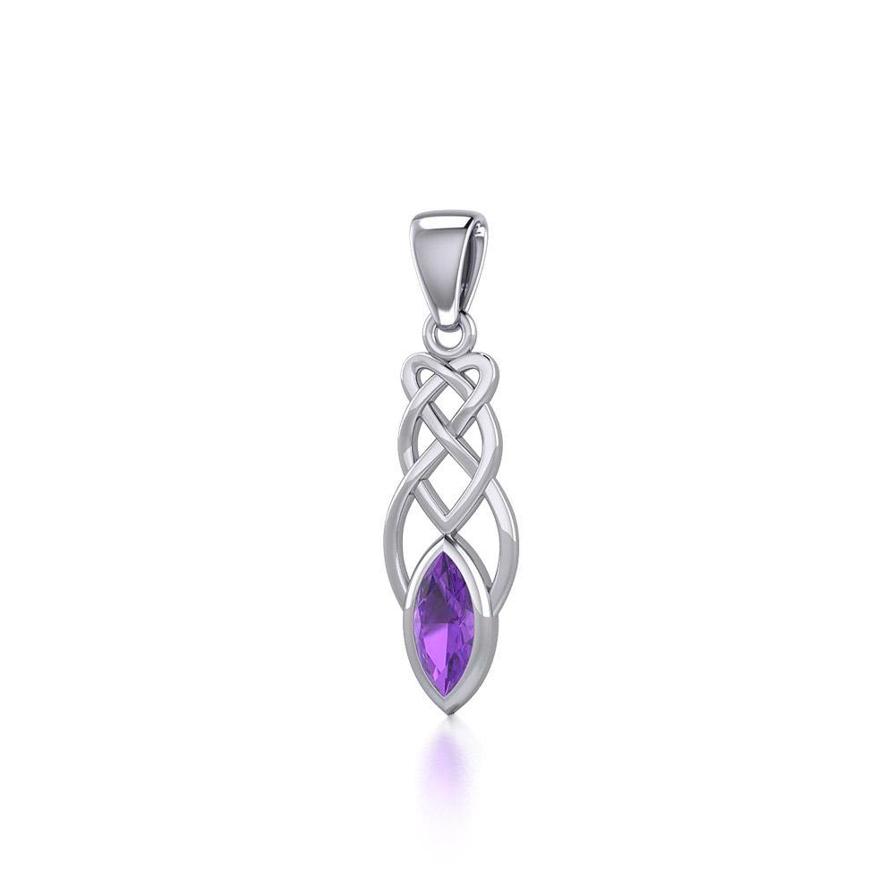 Contemporary Celtic Knotwork Sterling Silver Pendant TP857