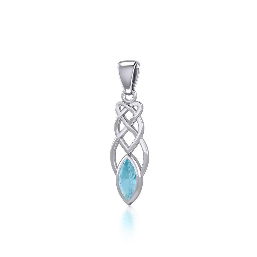 Contemporary Celtic Knotwork Sterling Silver Pendant TP857
