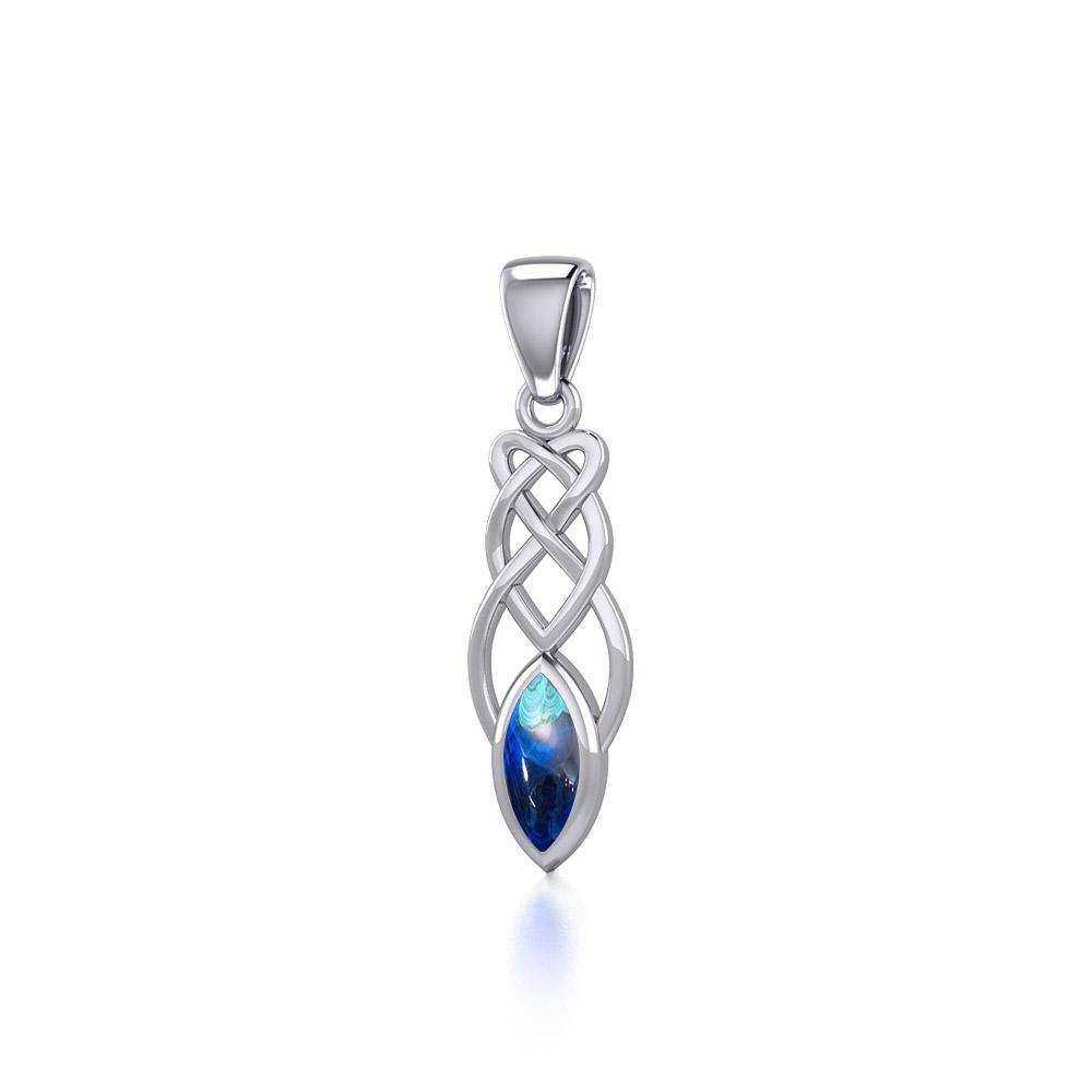 Contemporary Celtic Knotwork Sterling Silver Pendant TP857