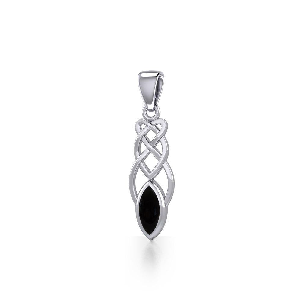 Contemporary Celtic Knotwork Sterling Silver Pendant TP857