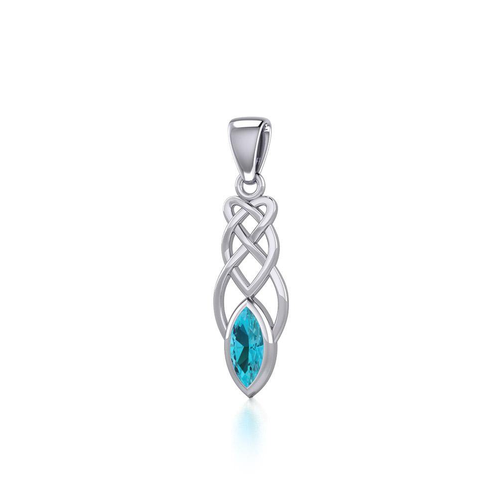 Contemporary Celtic Knotwork Sterling Silver Pendant TP857