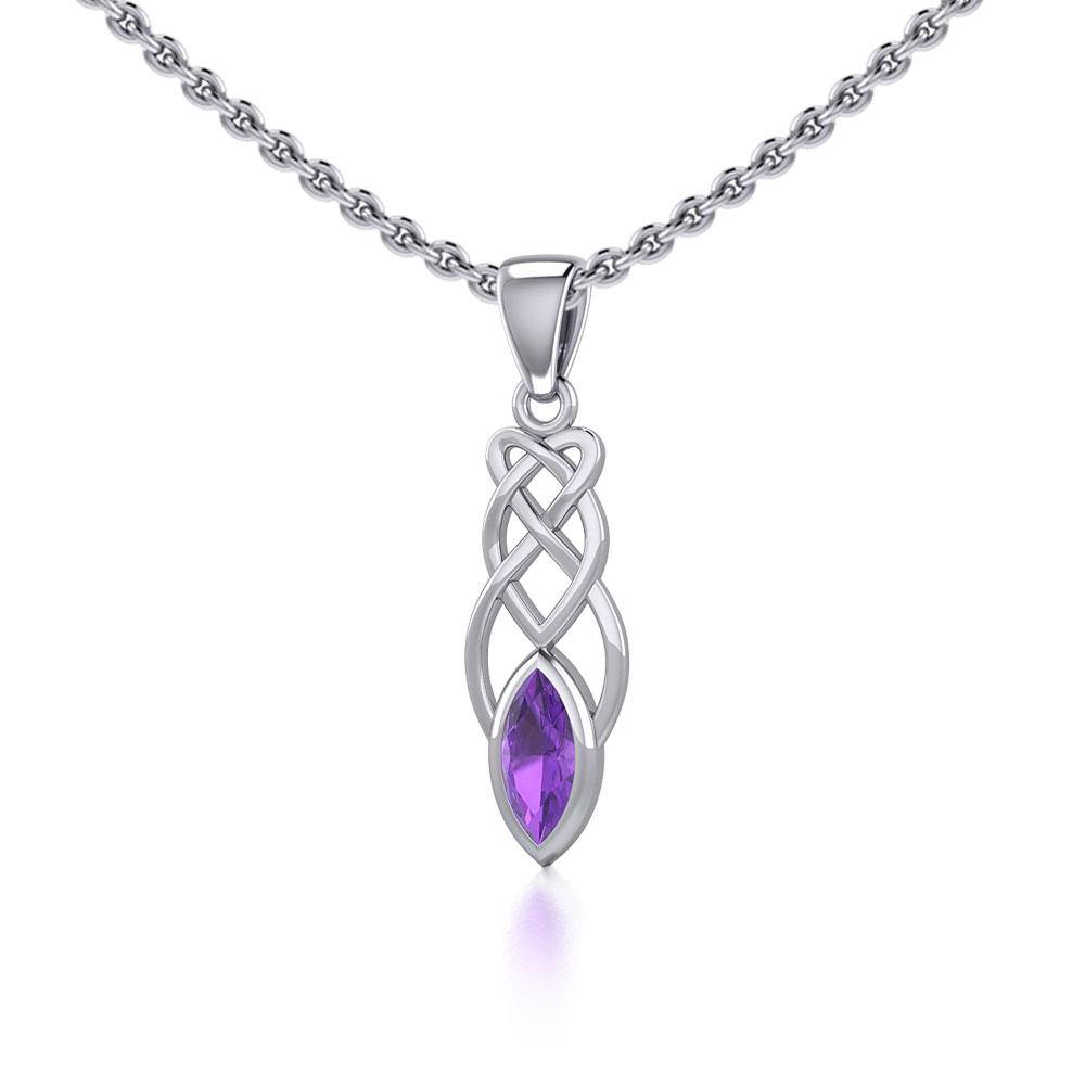 Contemporary Celtic Knotwork Sterling Silver Pendant TP857