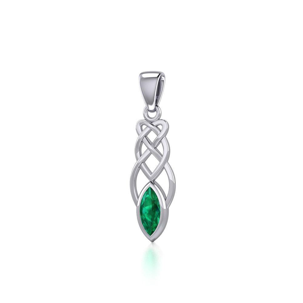 Contemporary Celtic Knotwork Sterling Silver Pendant TP857