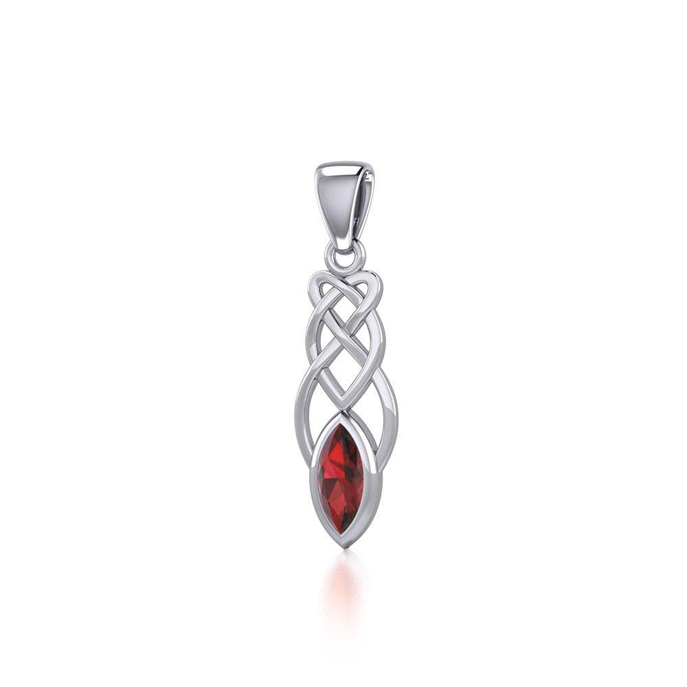Contemporary Celtic Knotwork Sterling Silver Pendant TP857