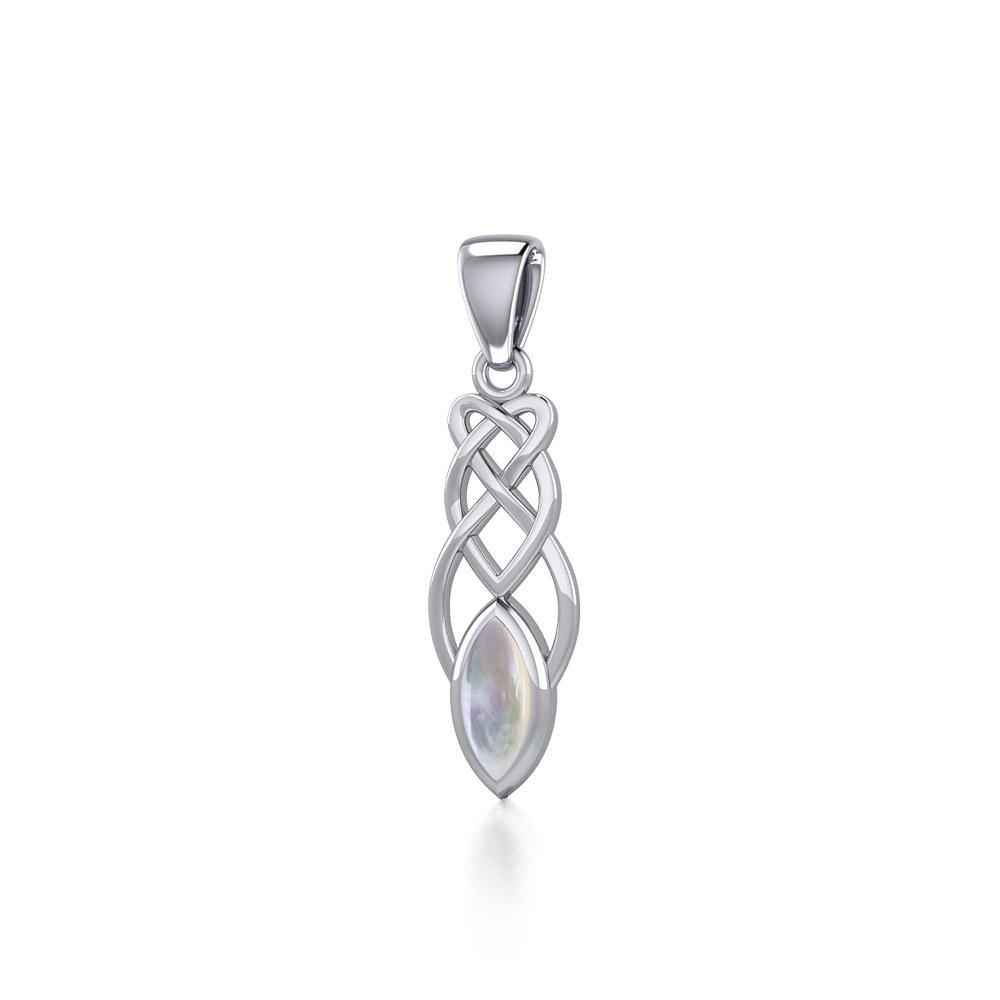Contemporary Celtic Knotwork Sterling Silver Pendant TP857