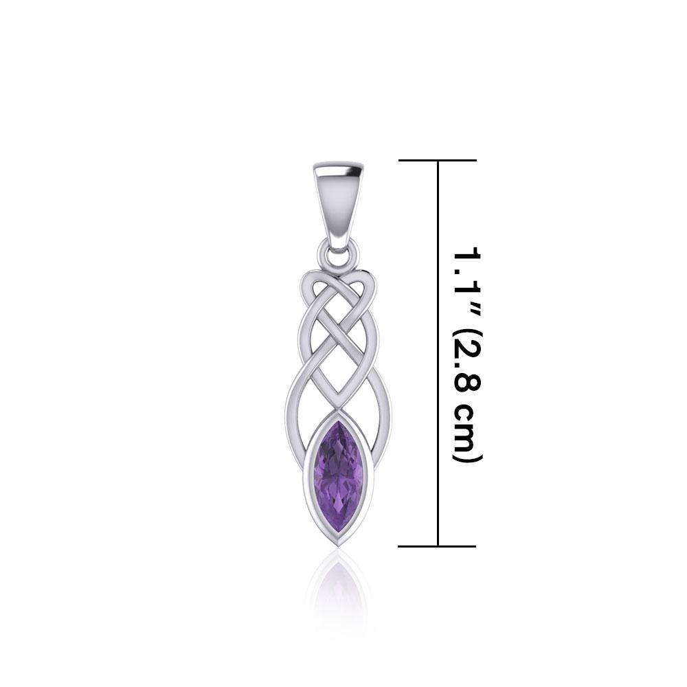 Contemporary Celtic Knotwork Sterling Silver Pendant TP857