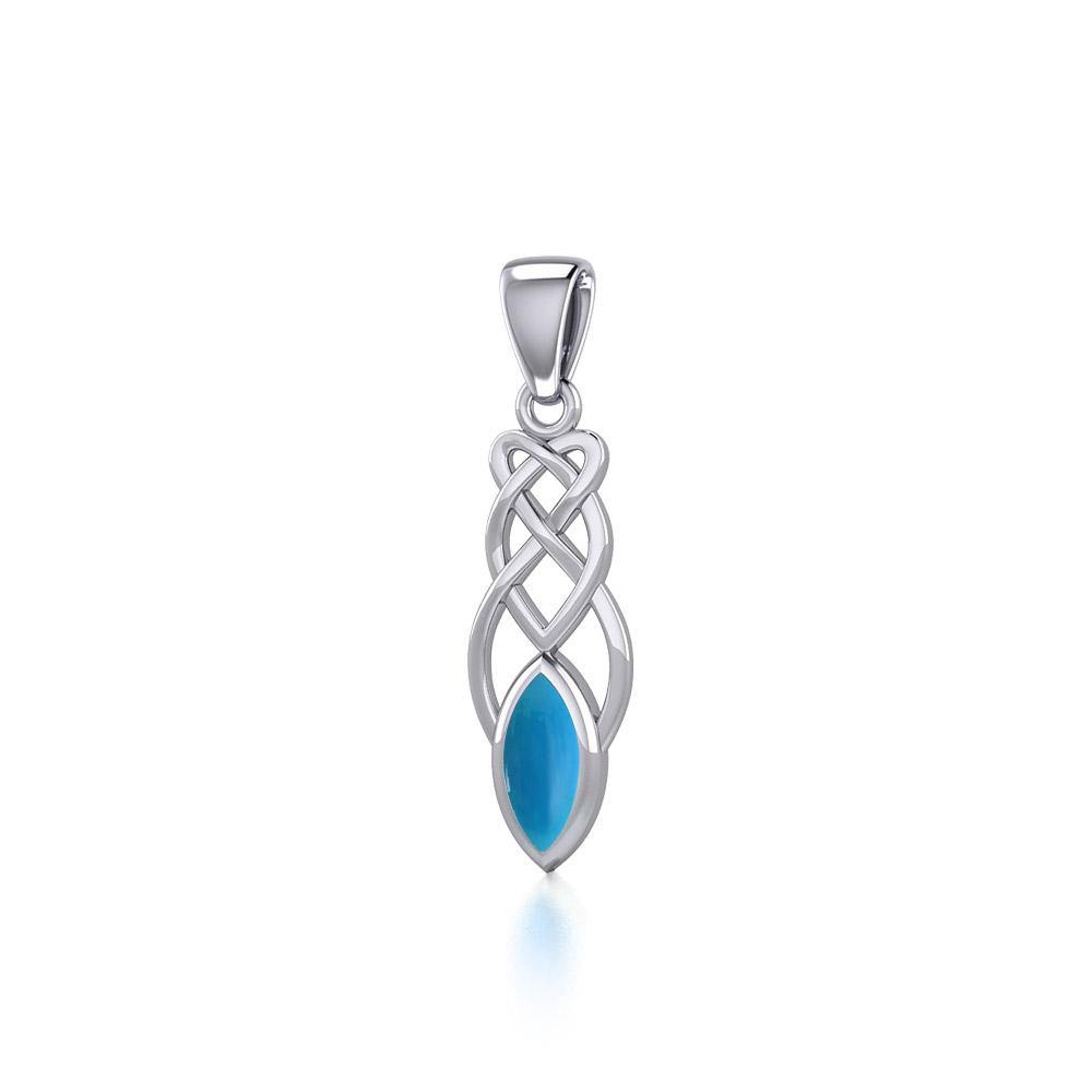 Contemporary Celtic Knotwork Sterling Silver Pendant TP857