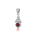 Celtic Trinity Knot with Birthstone Sterling Silver Pendant TP858
