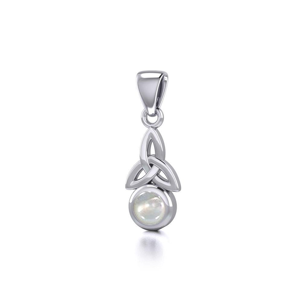 Celtic Trinity Knot with Birthstone Sterling Silver Pendant TP858