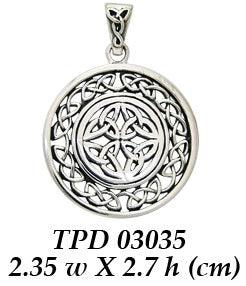 Celtic Knotwork Sterling Silver Pendant TPD3035