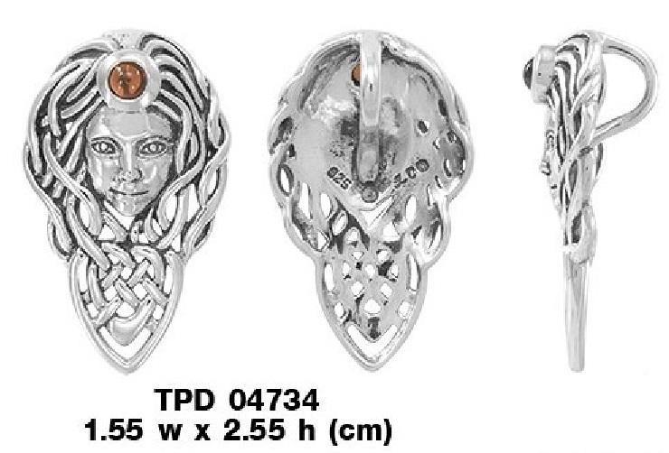 Celtic Queen Maeve Sterling Silver Pendant TPD4734