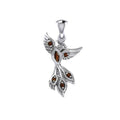 Alighting breakthrough of the Mythical Phoenix Sterling Silver Pendant with Gems TPD5407