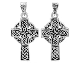 Celtic cross double side Sterling Silver Pendant TPD5907 | Pendant | Wiccan Center