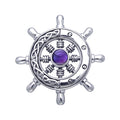 Large Celtic Ship Wheel Sterling Silver Pendant TPD069