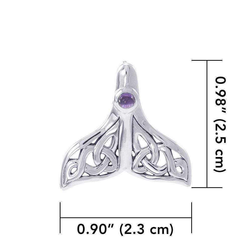 Celtic Knots Whale Tail Sterling Silver Pendant TPD071