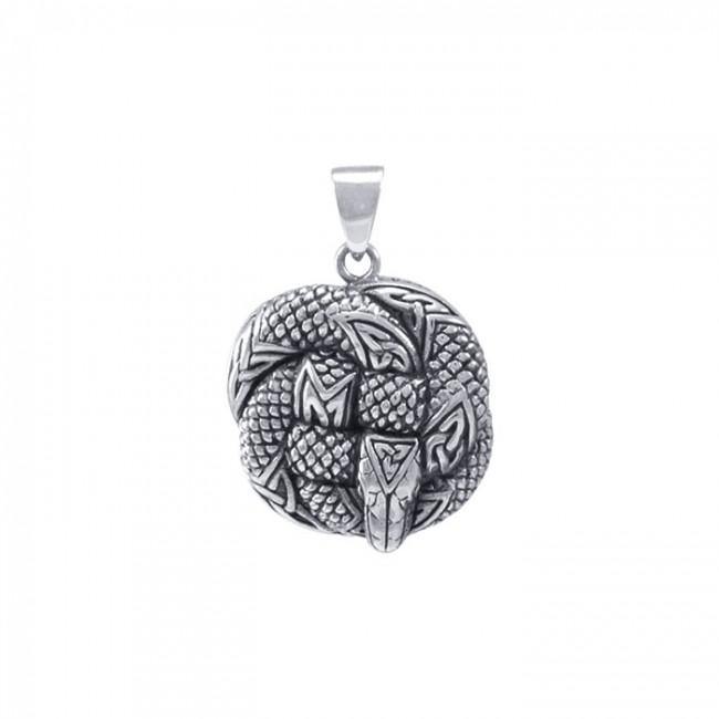 Celtic Snake Sterling Silver Pendant TPD1107