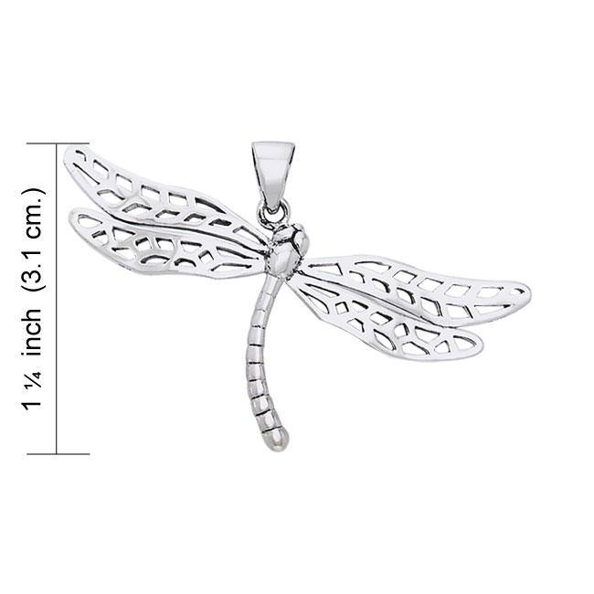 Colorful changes await ~ Large Dragonfly Sterling Silver Pendant TPD1153