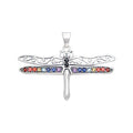 The Enchanting Light of the Dragonfly's Iridescent Wings ~ Sterling Silver TPD1154
