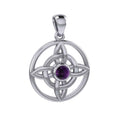 Protected Wheel of Being Celtic Sterling Silver Pendant TPD125