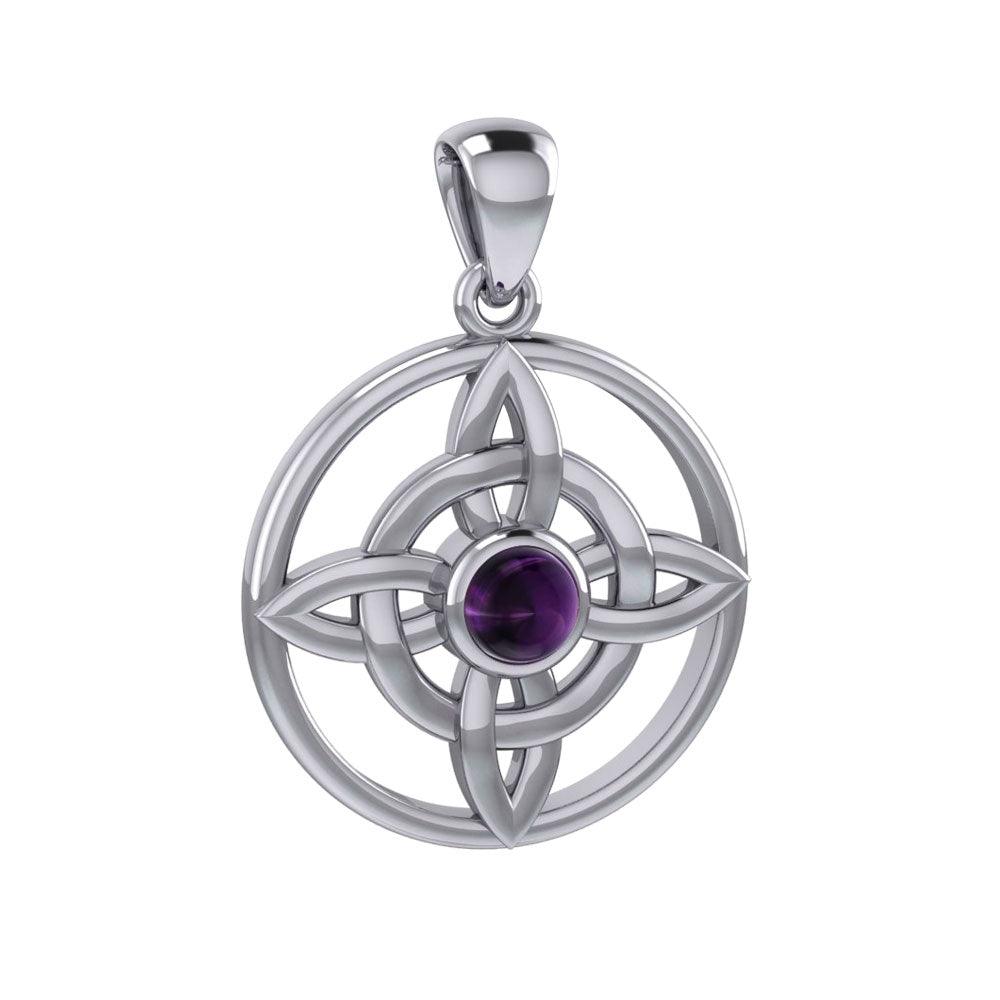 Protected Wheel of Being Celtic Sterling Silver Pendant TPD125
