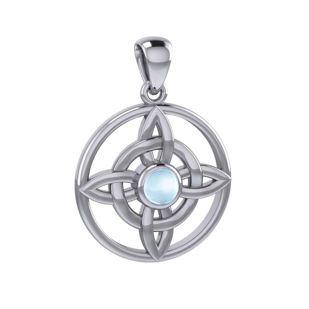 Protected Wheel of Being Celtic Sterling Silver Pendant TPD125