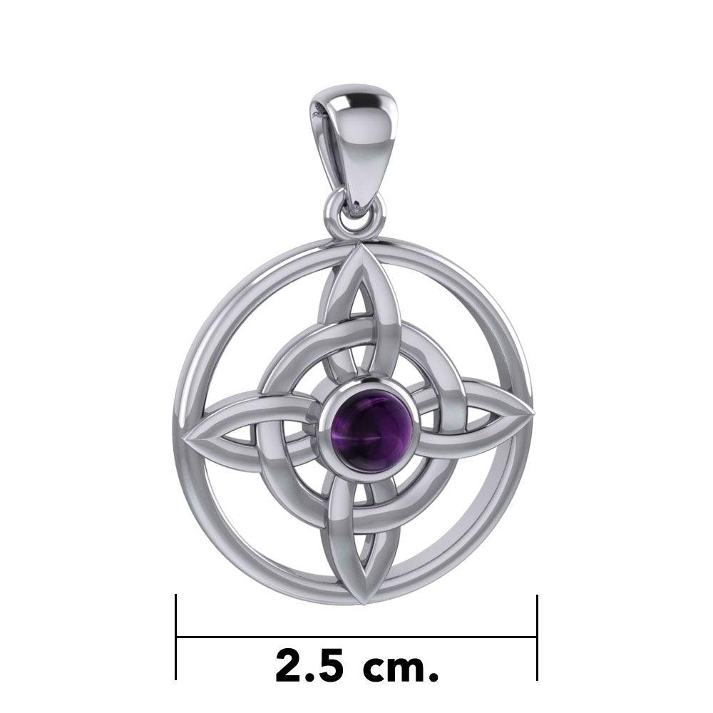 Protected Wheel of Being Celtic Sterling Silver Pendant TPD125