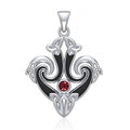 A rich everlasting pattern ~ Celtic Triquetra Sterling Silver Pendant with Gemstone TPD1271