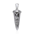 Witch Celtic Triquetra Knot Silver Pendulum Pendant TPD154