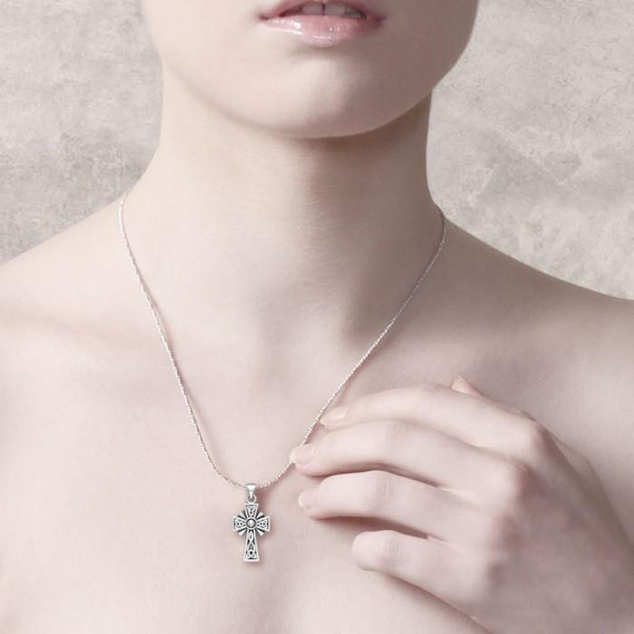Celtic Cross Sterling Silver Pendant TPD1806