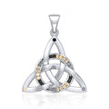 Celtic Trinity Knot Silver Pendant with Gemstones TPD1810 Classic Triquetra Jewelry