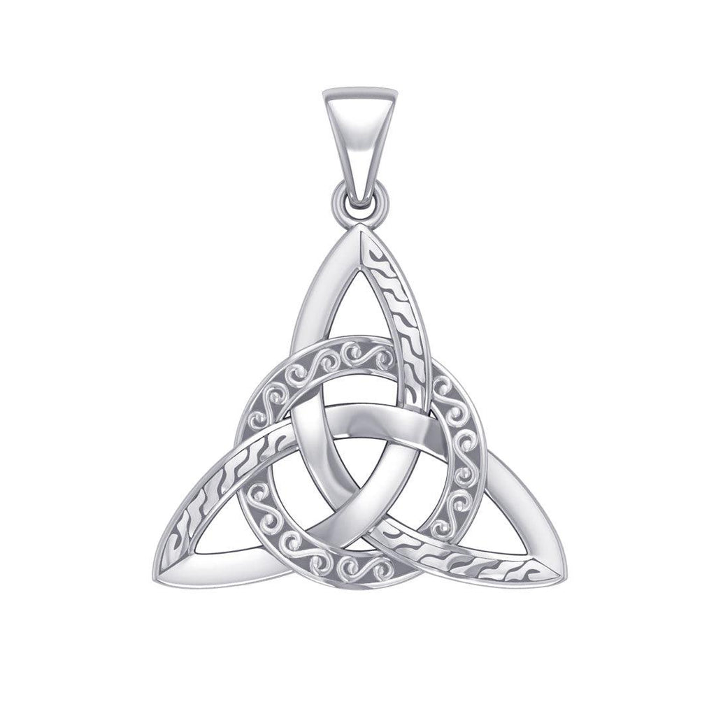Braided Celtic Triquetra Sterling Silver Pendant TPD1814