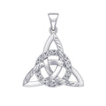Braided Celtic Triquetra Sterling Silver Pendant TPD1814