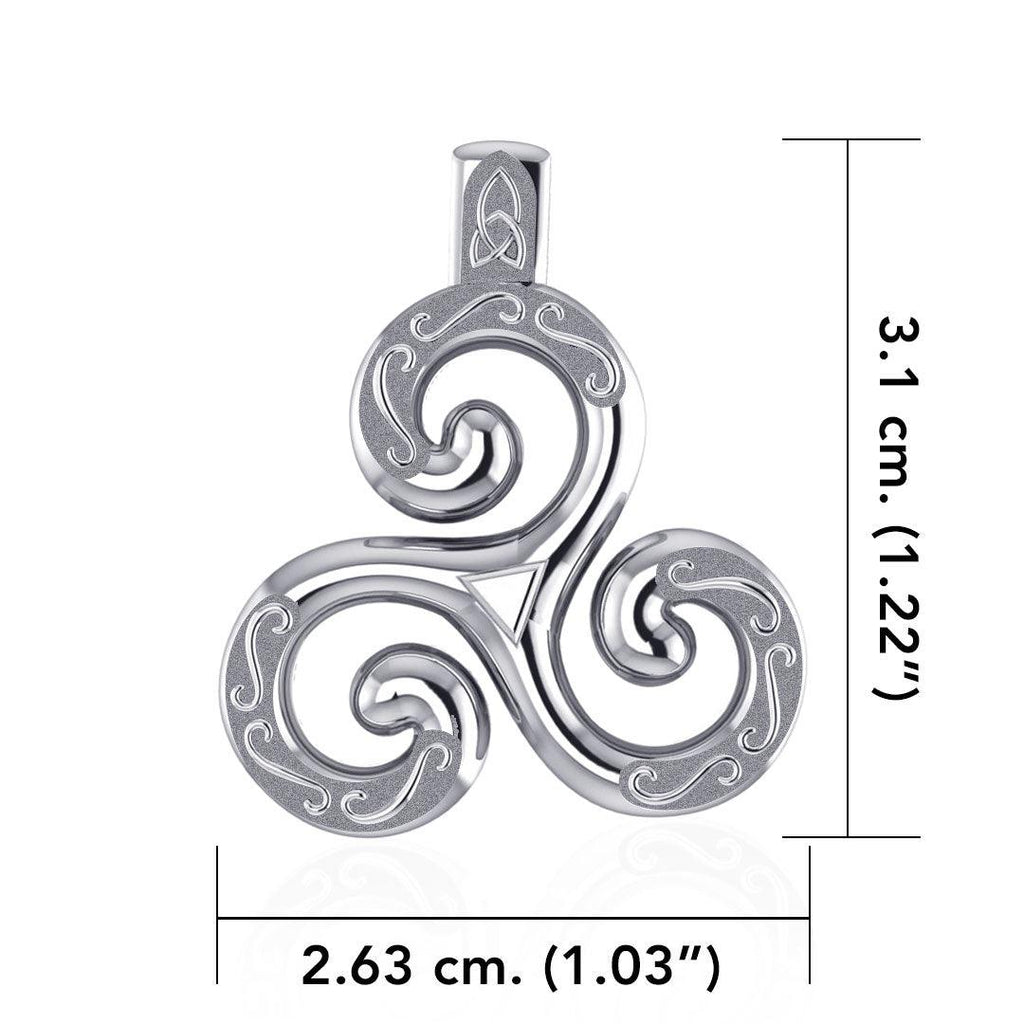 The love of the Holy Trinity ~ Celtic Triquetra Sterling Silver Pendant TPD1818