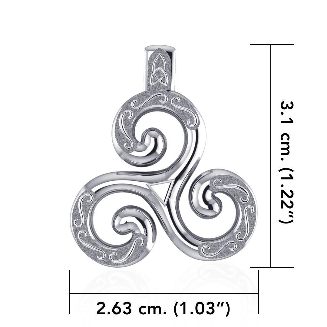 The love of the Holy Trinity ~ Celtic Triquetra Sterling Silver Pendant TPD1818
