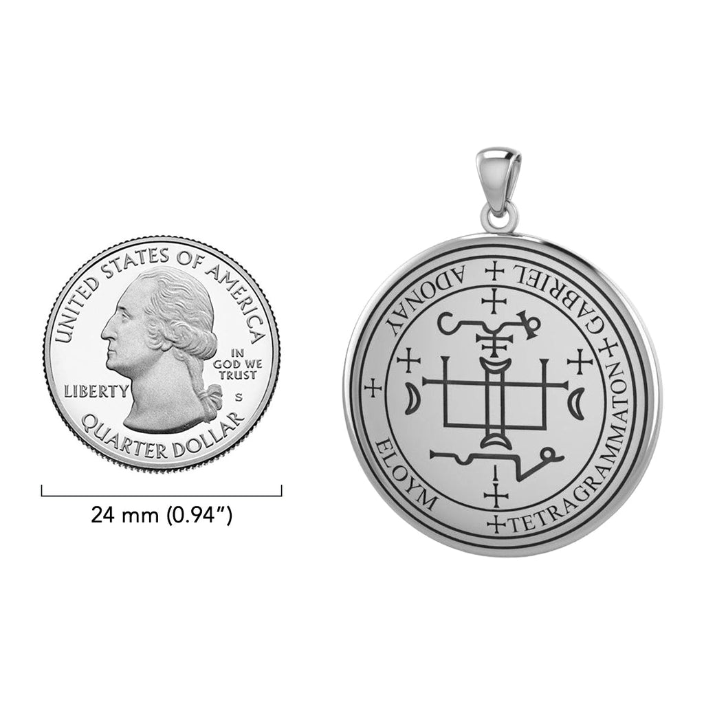 Sigil of the Archangel Gabriel Sterling Silver Pendant TPD2819