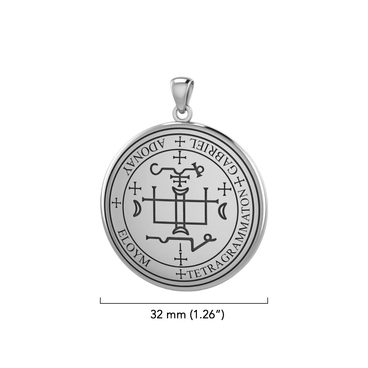 Sigil of the Archangel Gabriel Sterling Silver Pendant TPD2819