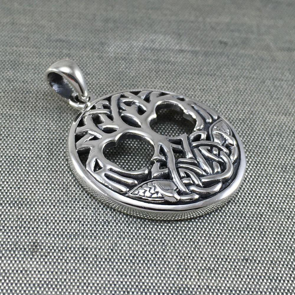 Interwoven with Birds in the Celtic Tree of Life Sterling Silver Pendant TPD3019