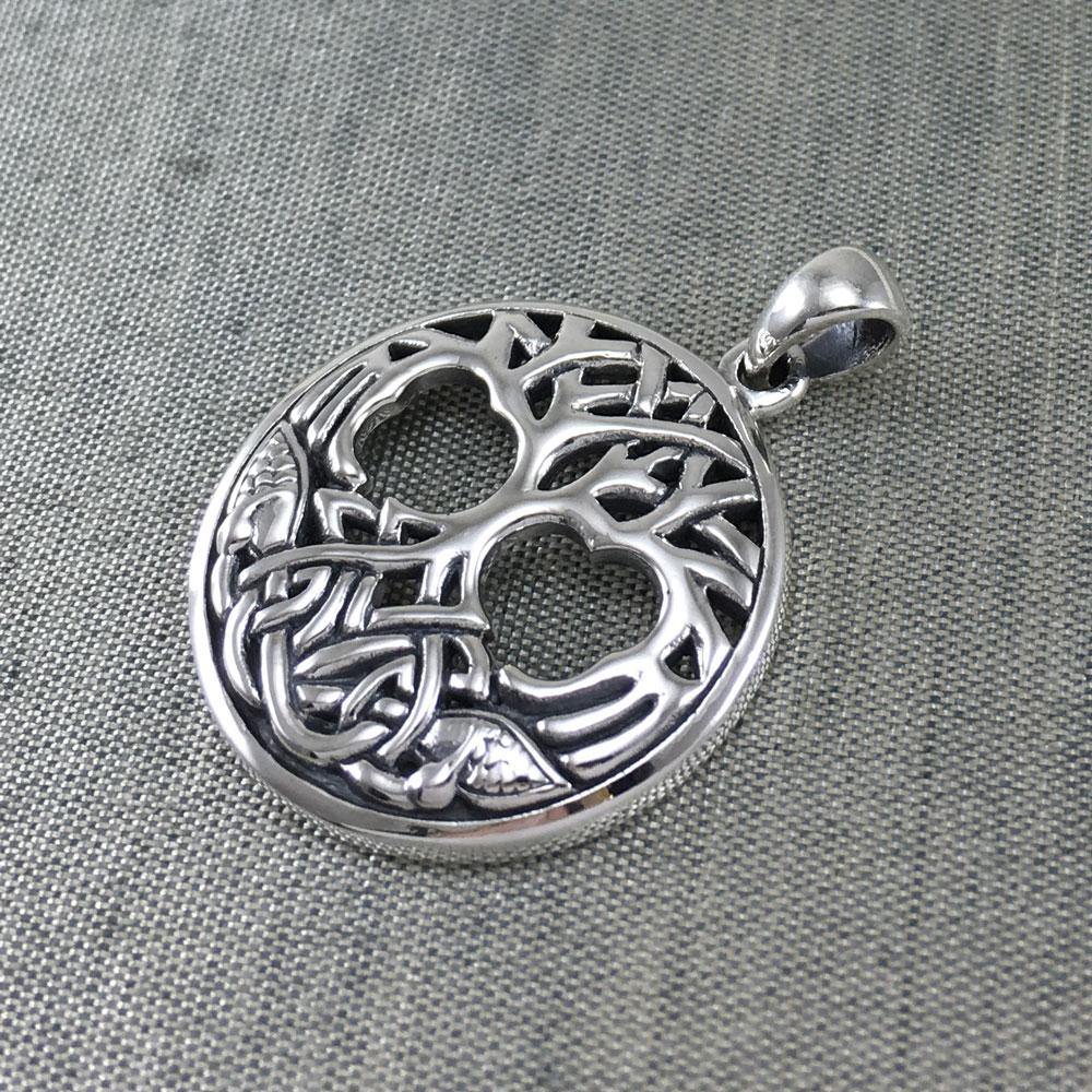 Interwoven with Birds in the Celtic Tree of Life Sterling Silver Pendant TPD3019