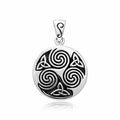 Small Celtic Triskelion Triquetra Sterling Silver Pendant TPD3022