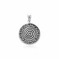 Small Celtic Spiral Sterling Silver Pendant TPD3023