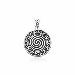 Small Celtic Spiral Sterling Silver Pendant TPD3023 | Pendant | Wiccan Center