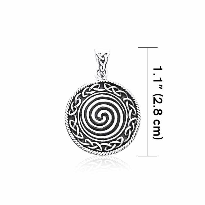 Small Celtic Spiral Sterling Silver Pendant TPD3023