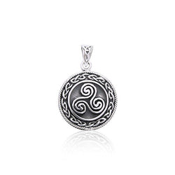 Celtic Knot Triskelion Sterling Silver Pendant TPD3025 | Pendant | Wiccan Center